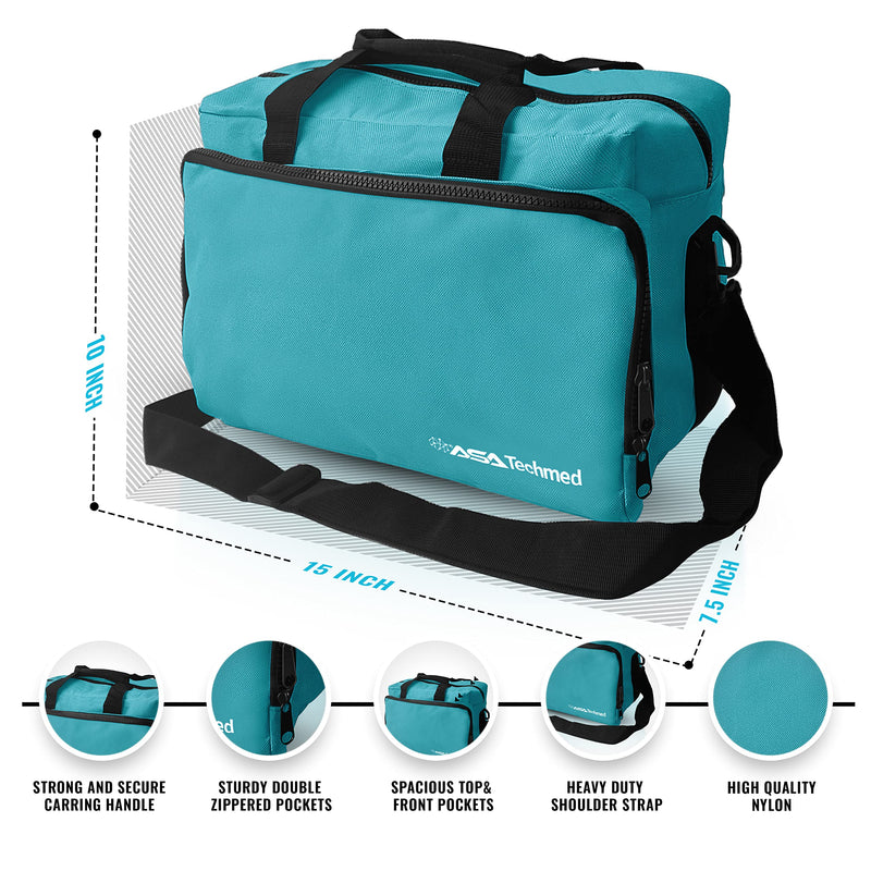 [Australia - AusPower] - ASA TECHMED Nurse Bag for Medical Equipment, Nurse Accessories Bag Ideal for Doctors, Nurses, Home Health Aids, Medical Students (Teal) 
