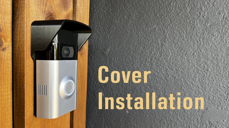 Video Doorbell No Drill Rain Cover Compatible with RingDoorbell Battery Doorbell & Older 1/2/3/4 2nd Gen & 3 Plus Rain Shield Anti-Glare Protection Weather Protector Height Adjustable