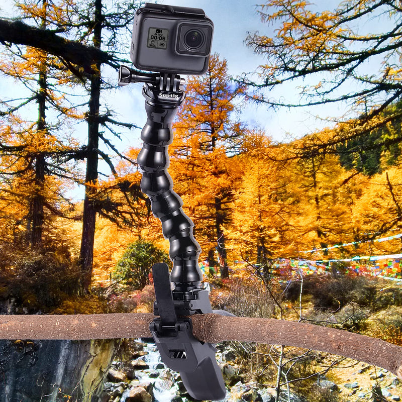 [Australia - AusPower] - Suptig Jaws Flex Clamp Mount Gooseneck Mount for GoPro Hero 12 Hero 11 Hero 10 Hero 9 Hero 8 Hero 7 Hero 6 Hero 5 Hero 4 Session Hero 3+ Hero 3 Akaso EK7000 Arlo Action Cameras 