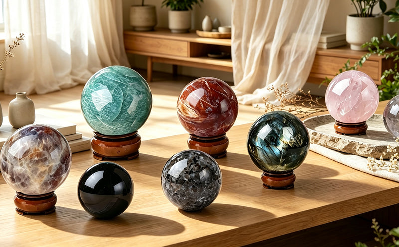 Large Yooperlite Crystal Sphere Healing Stone Ball Decorative Gemstone Orb 70-80MM/2.7-3.1"