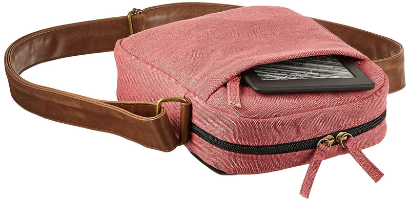 [Australia - AusPower] - shoulder travel bag for Kindle in maroon / grey 