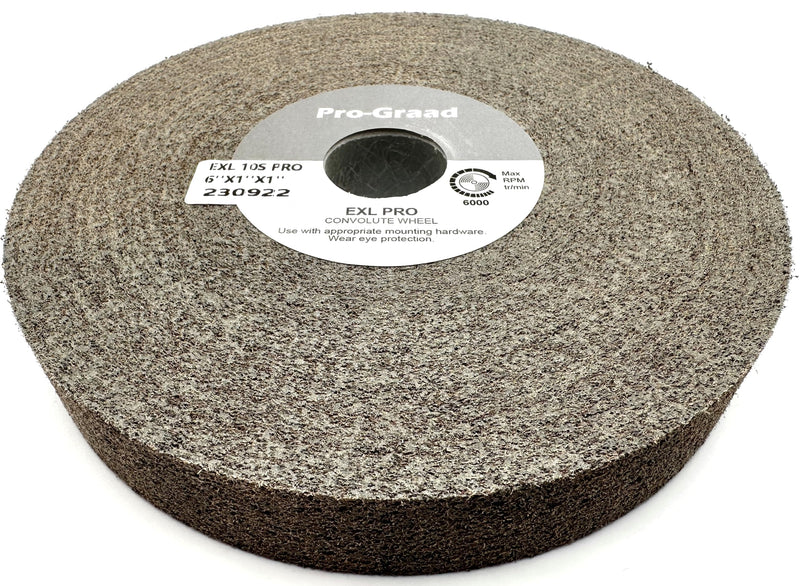 [Australia - AusPower] - EXL PRO Convolute Deburring Polishing Wheel - 6" x 1" x 1" 10S Fine Silicon Carbide - Professional Grade - Metal Deburring, Finishing and Polishing Wheel - (1 Pack) 6" x 1" x 1" 