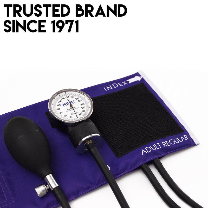 [Australia - AusPower] - MDF Instruments Calibra Aneroid Premium Professional Sphygmomanometer + MDF Latex-Free Large Adult, Adult, and Pediatric Replacement Blood Pressure Monitor Cuff D-Ring - Double Tube 
