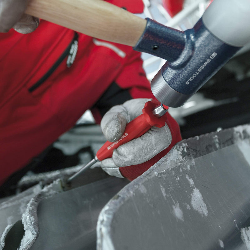 PB Swiss Tools 2-in-1 Engineer Dead Blow Hammer PB 304 | Swiss Made | Hammer for Powerful and Precise Blows without Recoil (Ø 27mm) ヘッドΦ 27mm