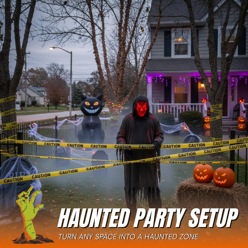 Caution Party Tape • 3 in. Wide X 100 Ft. Long • High Visibility • Tear Resistant Design • Great for Construction-Themed Parties & Signage for Small Hazards (100 ft) (1 Pack)