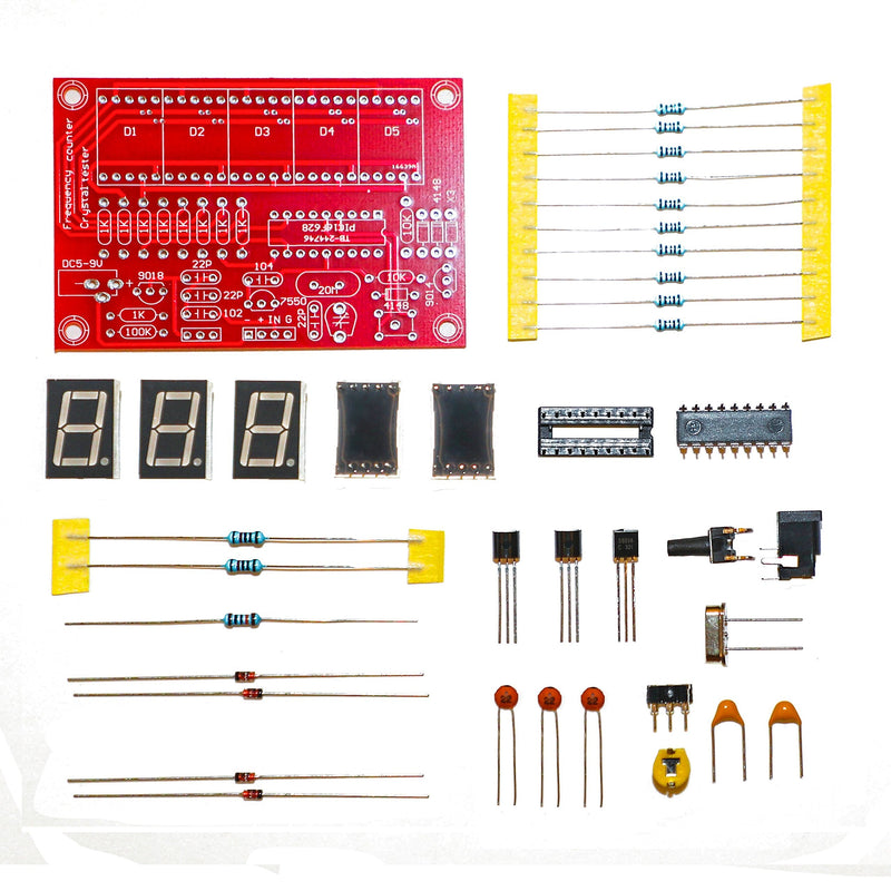 [Australia - AusPower] - 1 Pack Crystal Oscillator Tester 1Hz-50MHz Frequency Counter Tester Meter Cymometer Measurement Tester Module LED DIY Kit 1 Pack 