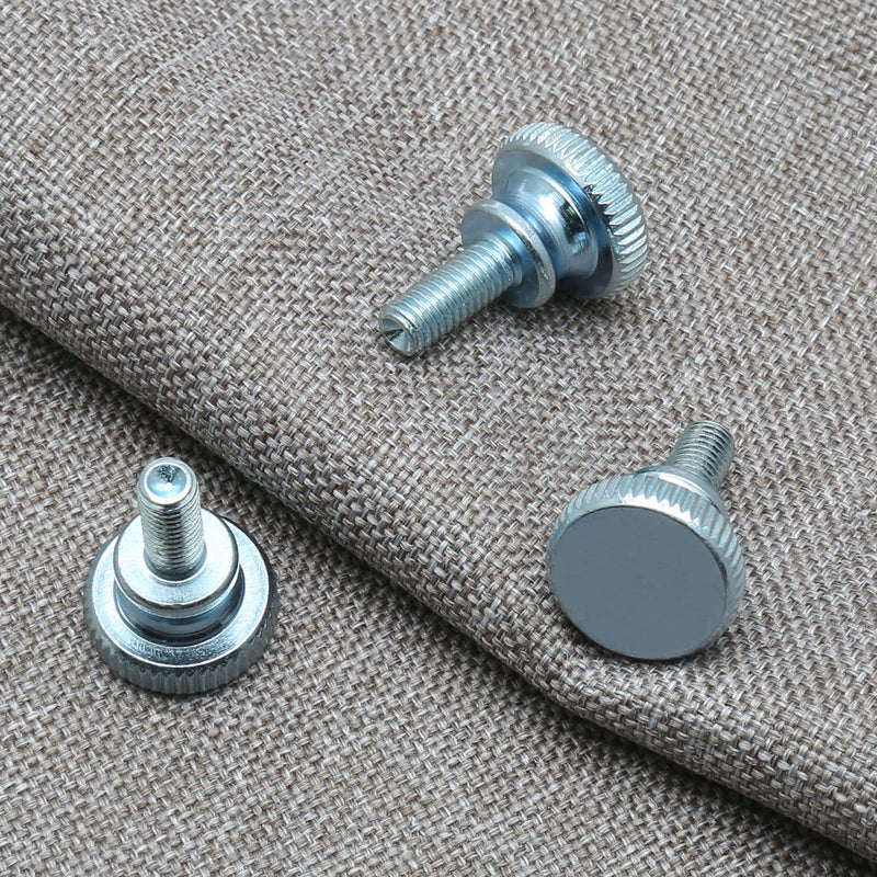 [Australia - AusPower] - 10 Pcs M5 Knurled Thumb Screws Znic Plated Flat Head Thumbscrews Grip Knobs - M5x12mm 