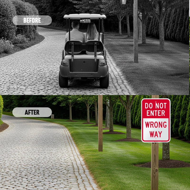 SmartSign 18 x 12 inch “Do Not Enter - Wrong Way” Metal Sign, 63 mil Aluminum, 3M Laminated Engineer Grade Reflective Material, Red and White, Made in USA 12" x 18" 3M EG Reflective Aluminum