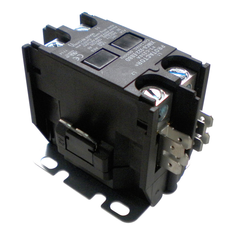 2 Pole 32 AMP Heavy Duty AC Contactor Replaces Virtually All Residential 2 Pole Models 30 Amps or Less