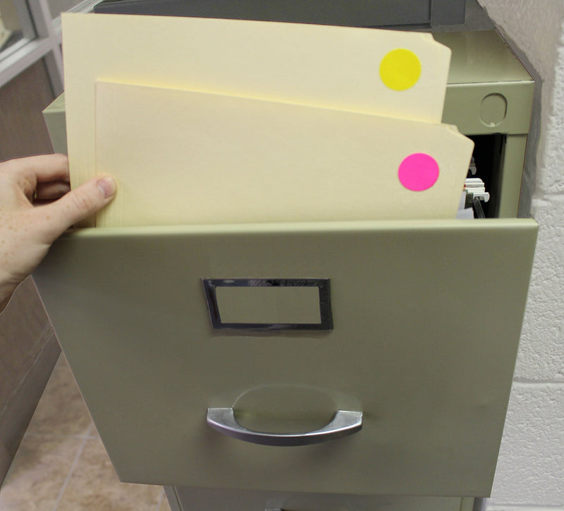 ChromaLabel 1 Inch Circle Stickers, Easy to Write On Colored Dots, Removable Sticky Dots - 1000 Stickers per Roll, Yellow Dots 1" Diameter