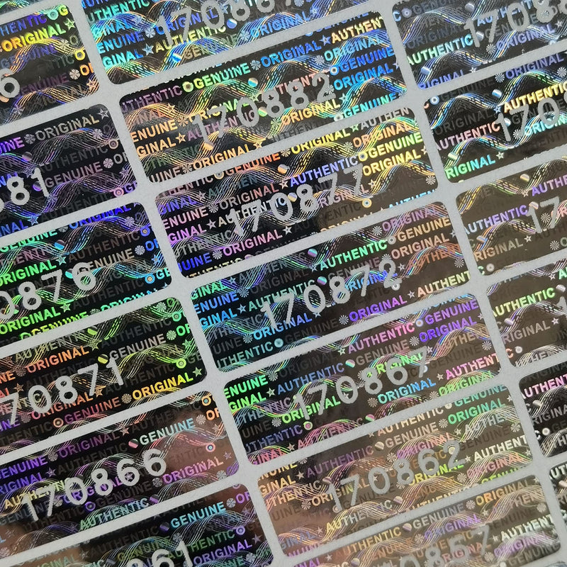 550 pcs Tamper Proof Hologram Stickers High Security Tamper Evident Seal Warranty Void Original Genuine Authentic Holographic Labels/Stickers w/Unique Sequential Serial Numbering(Silver) Silver 550 pcs