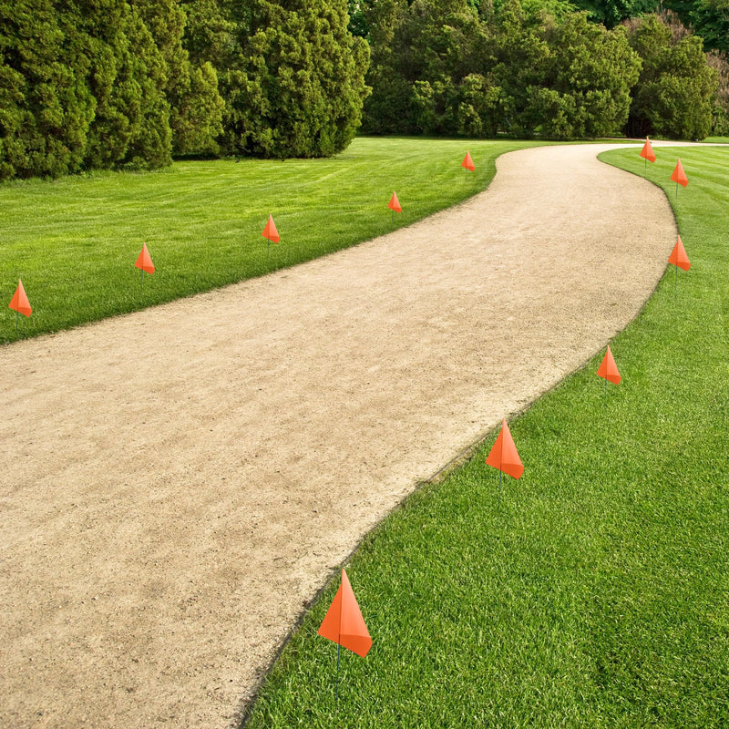 [Australia - AusPower] - Marking 100 Pack Flags Yard Flags 15 x 4 x 5 Inch Marker Flags for Lawn Yard Flags Landscape Flgs Survey Flags, Sprinkler Flags, Irrigation Flags?Orange) 