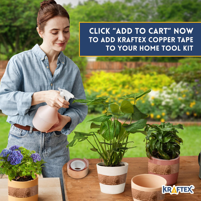 [Australia - AusPower] - Kraftex Copper Tape [2 Inch x 33ft]. Copper Tape Conductive Adhesive use as Copper Tape for Slugs, Copper Shielding Tape for Guitars, Faraday Tape or Copper Flashing roll. 