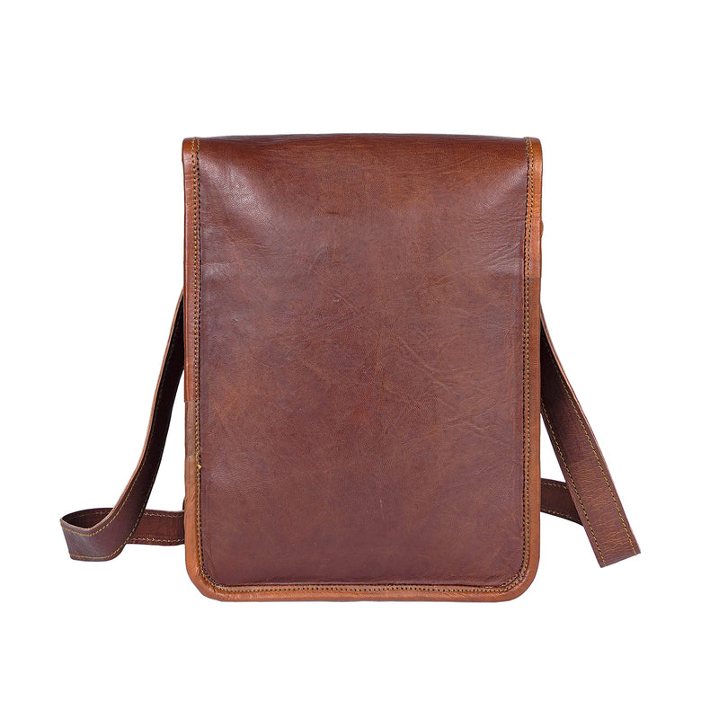 [Australia - AusPower] - 11 inch Small Crossbody Shoulder Genuine Leather iPad/Tablet Vintage Messenger Bag For 10.5 inch iPad Pro for Women & Men Retro 