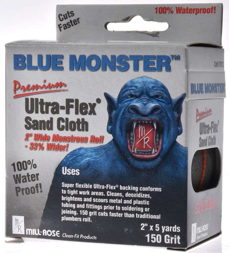 [Australia - AusPower] - Mill-Rose 70172 Millrose Monster Ultra Flex Premium Mini Strips Abrasive Cloths, 2" x 5-Yard, Blue 