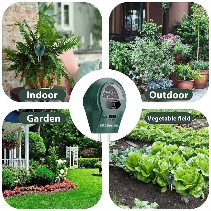 [Australia - AusPower] - Soil Moisture Meter, 3-in-1 Soil ph Meter, Soil Test Kit with Moisture, Light, and PH Test for Garden, Farm, Lawn, Indoor & Outdoor 