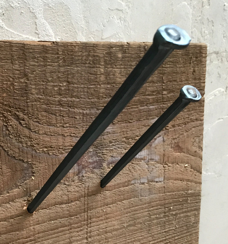 6"- Steel Square Common Rose Head STANDARD-60d - Large Spike Nails (5 Nails)