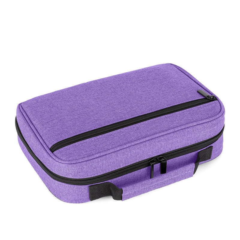 [Australia - AusPower] - Damero Carrying Case for 2 Stethoscopes, Portable Stethoscope Case Compatible with 3M Littmann/ADC/Omron Stethoscope, BP Cuffs and Other Accessories, Purple 