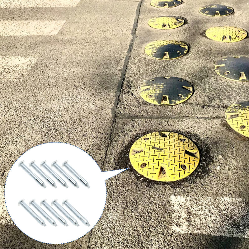 [Australia - AusPower] - POPETPOP Screws Steel Spikes Bolt Anchors for Bumps, 10pcs Expansion Bolt Asphalt Concrete Roads Anchor Bolt for Driveway Bolts 