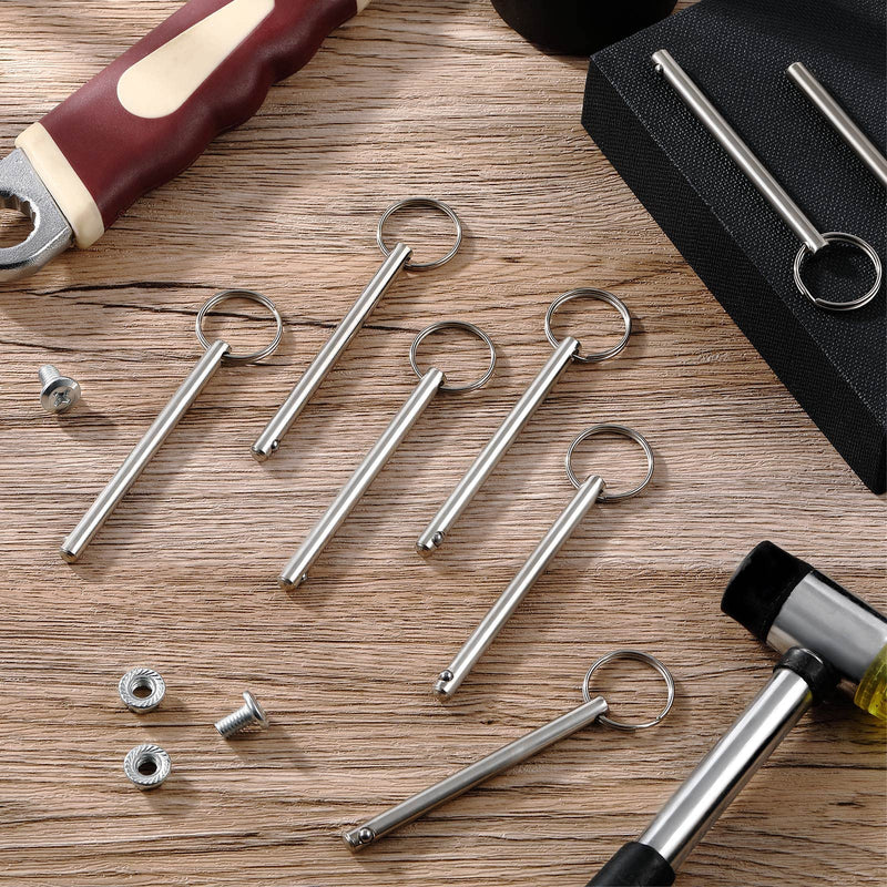 [Australia - AusPower] - LEIFIDE Quick Release Pin for Bimini Top,Diameter 0.25 inch, Usable Length 2 x 19/25'' (70mm) Total Length 3 x 3/20'' (80mm) Bimini Top Pin Marine Hardware Pin Stainless Steel Trailer Pin (8 Pcs) 8 
