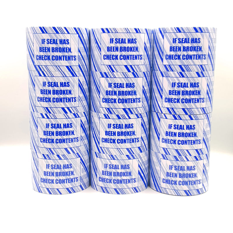 VP Printed Security Packing Tape, 3Inch x 110 Yards, Thickness 2.0 Mil,6 Rolls., blue &white (3s) 6