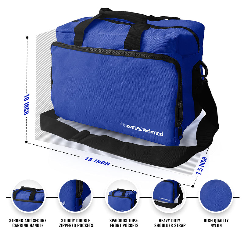 [Australia - AusPower] - ASA TECHMED Nurse Bag for Medical Equipment, Nurse Accessories Bag Ideal for Doctors, Nurses, Home Health Aids, Medical Students (Blue) 
