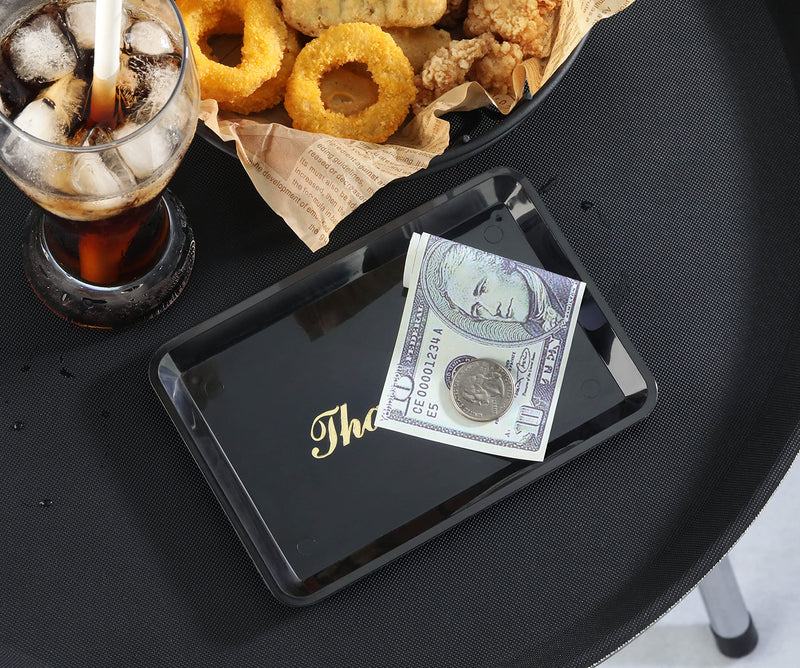[Australia - AusPower] - New Star Foodservice 26917 Tip Tray Restaurant Guest Check Bill Holder, 4.5 by 6.5-Inch, Black with Gold Imprint, Set of 12 