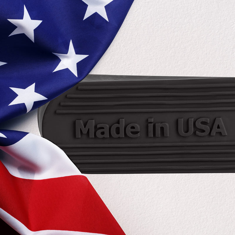 [Australia - AusPower] - Large Big Rubber Door Stopper Made In USA - Door Stop Wedge for Carpet, Tile, Concrete Floor, Tall Door Stoppers for Bottom of Door - Heavy Duty for Commercial & Home - 6.5 x 2.75 x 1.9 Inches - Black 