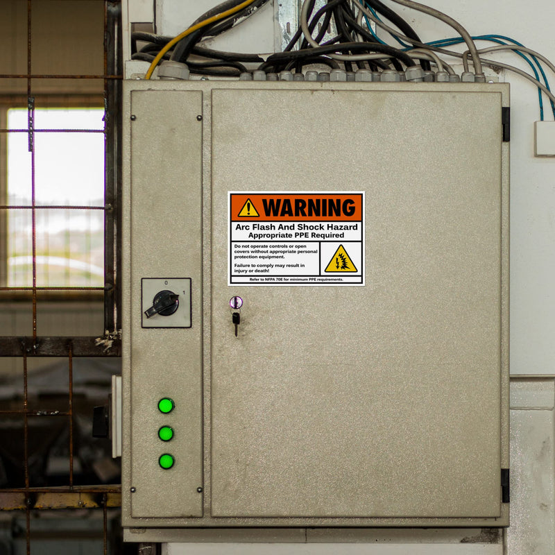 Avery Arc Flash/Shock Warning Labels, Waterproof, UV Resistant, Preprinted, 3.5" x 5", 40 Warning Decal Labels 3.5" x 5" 40 Labels