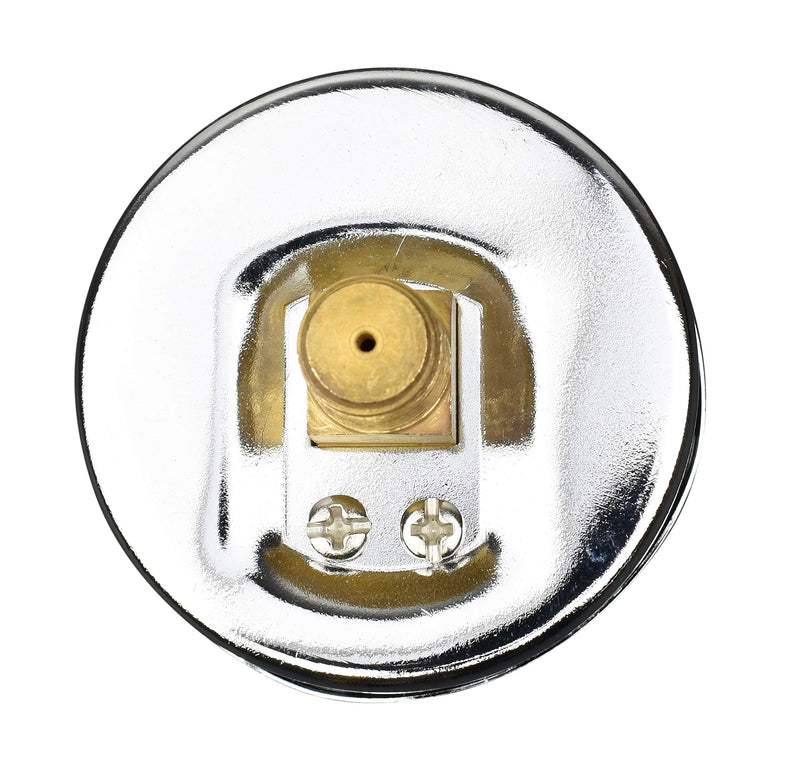 [Australia - AusPower] - 2-1/2" Pressure Gauge, Chrome Plated Steel Case, Dry, Vacuum -30 Hg/0, Back Mount 1/4" NPT -30 inHg 