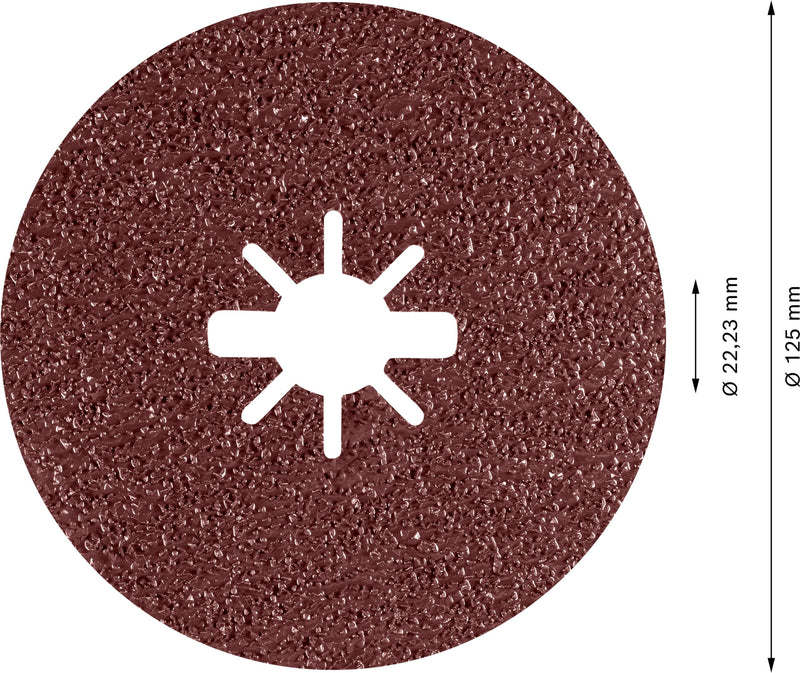 [Australia - AusPower] - Bosch 5 x Expert R781 Prism Ceramic X-LOCK Fibre Discs (for Steel, Stainless Steel Sheets, Diameter 125 mm, Grit 36, Professional Accessories, Small Angle Grinder) Ø 125 mm Pack of 5 
