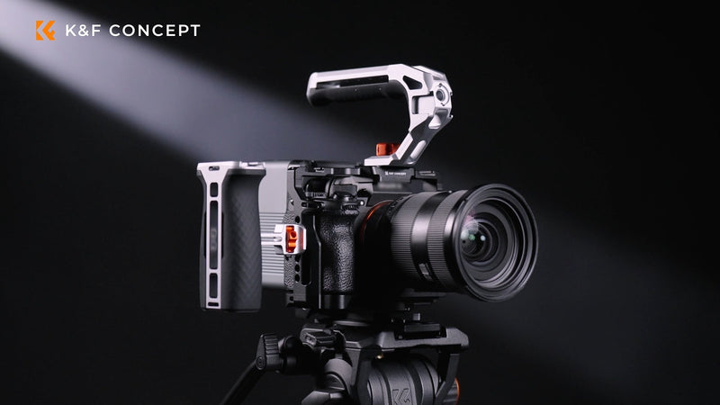 K&F CONCEPT Universal Camera Cage Top Handle with NATO & 3/8" Mounts