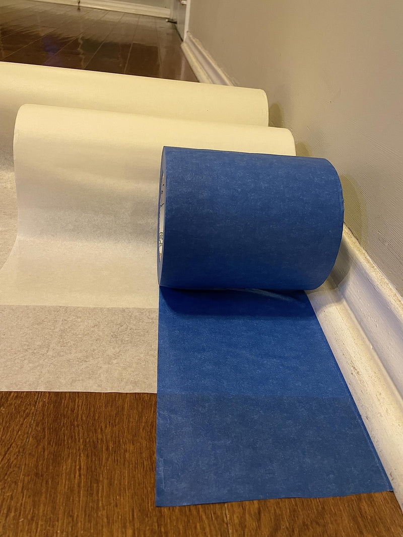 Bridge Cutters Wide Masking Tape Painting 3D Printer Bed Adhesion 6" inch Blue 180 ft 60 Yards Long Painters Removable Paint Protection Non-Slip Over Spray drip Catch Guard Film mask roll 6 inch