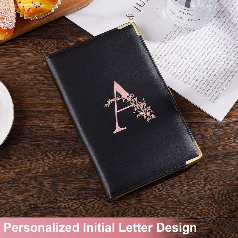 [Australia - AusPower] - FIODAY Server Books Alphabet Waitress Book Cute Waiter Book Zipper Pocket Leather Serving Book with Gift Keychain Guest Check Book Server Note Pads Holder Fits Server Apron A 