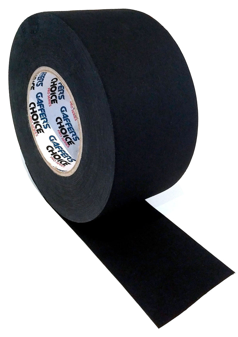 Gaffer's Choice Gaffer Tape 3 inch x 60 Yard Black Adhesive is Safer Than Duct Tape - Waterproof & Non-Reflective