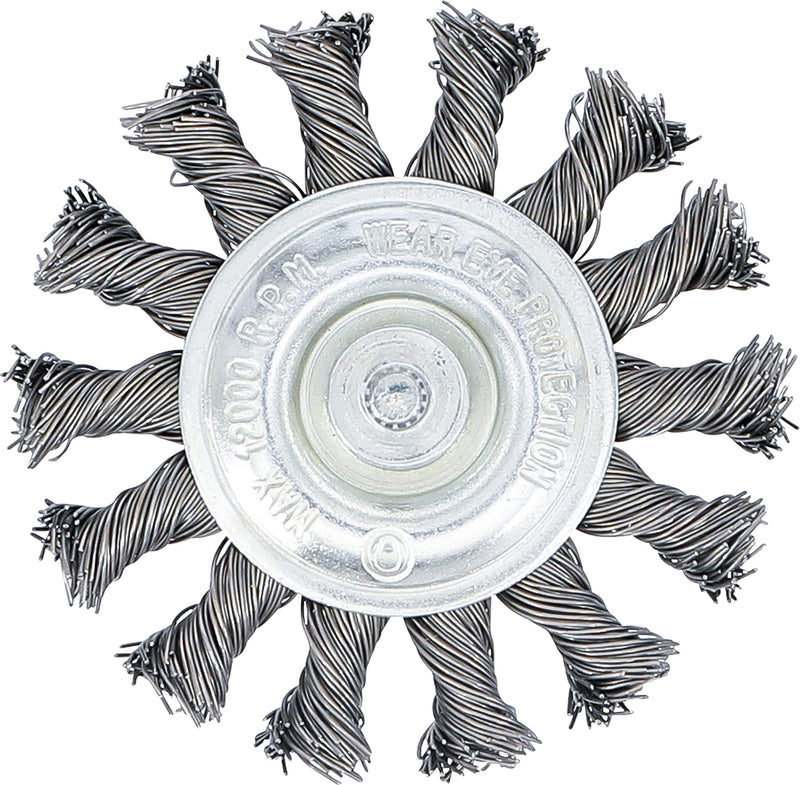 [Australia - AusPower] - BGS 3982 Knotted Disc Brush, Grey/Silver, 75 mm 