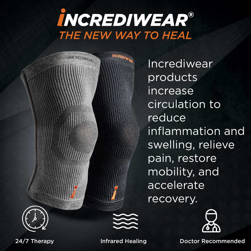 [Australia - AusPower] - Incrediwear Knee Sleeve – Knee Braces for Knee Pain, Joint Pain Relief, Swelling, Inflammation Relief, and Circulation, Knee Support for Women and Men X-Large Grey 