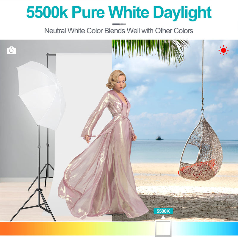 EMART Full Spectrum Light Bulb, 4 x 45W 5500K Spiral CFL Daylight for Photography Photo Video Studio, Softbox Lighting Kit, Household Use, Portrait Shooting White(4 Pack) 4 Count(Pack of 1)