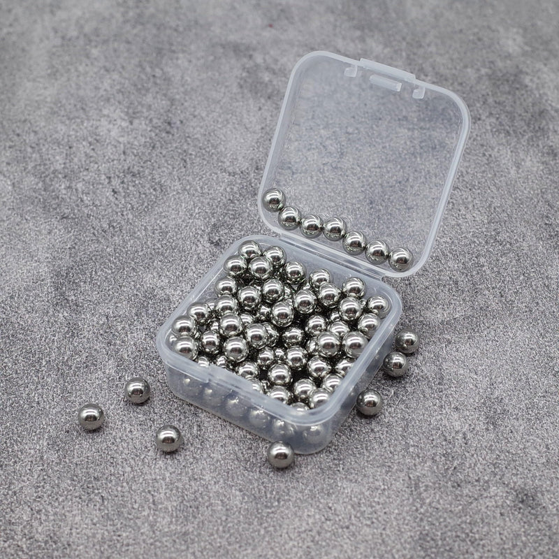 [Australia - AusPower] - 120 pcs Paint Mixing Balls Stainless Steel Mixing Agitator Balls for Mixing Model Paints, 6mm(2.4") 