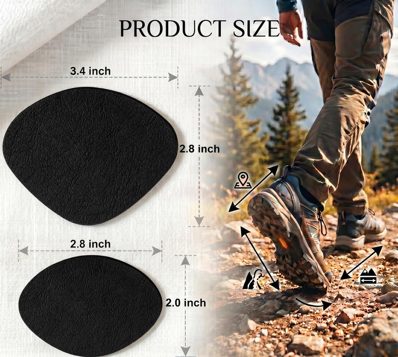 Shoe Heel Repair, 4 Pairs Adhesive Inside Shoe Heel Patch Pad for Sneaker Holes 4 Pair Black