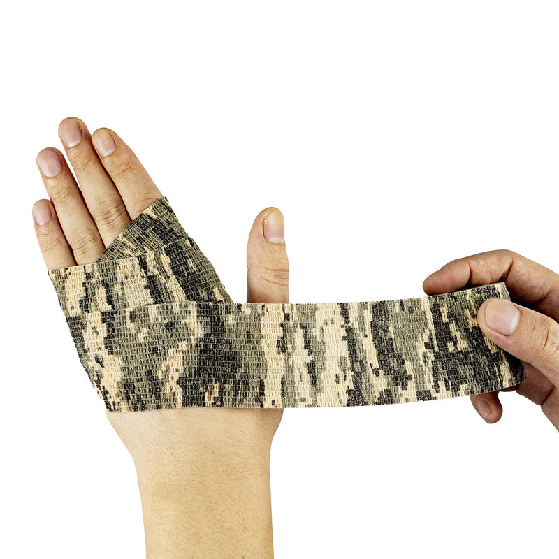 FRESINIDER 9 Rolls Self Adhesive Wrap Athletic Tape Gauze, Breathable Elastic Cohesive Bandage for Sports Injury & Pet (7 Pcs 2" x 5 Yards + 2 Pcs 1" X 5 Yards) (Digital Woodland Camo) Digital Woodland Camo