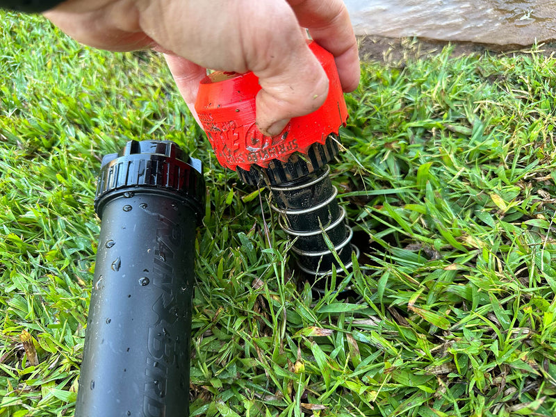 [Australia - AusPower] - Sprinkler Head Removal Tool 4-in-1, Replace Your Sprinklers Without Digging in Under 2 Minutes, Most Brands Rainbird Toro Orbit Hunter K-Rain, Upgraded Tool Made in USA, Rust-Proof Sprinkler Shirt 
