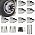 LYAUTOELE silver aluminum alloy cone-shaped lug nuts, 1.375 x 24, pack of 12