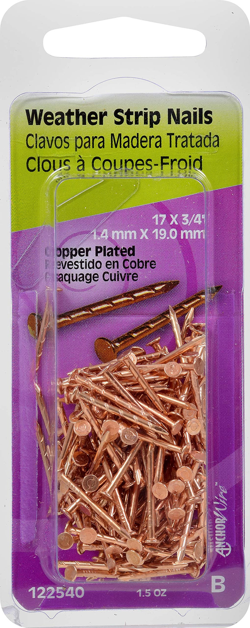 [Australia - AusPower] - Copper 122540 Weather Strip Nails, Pack of 1 