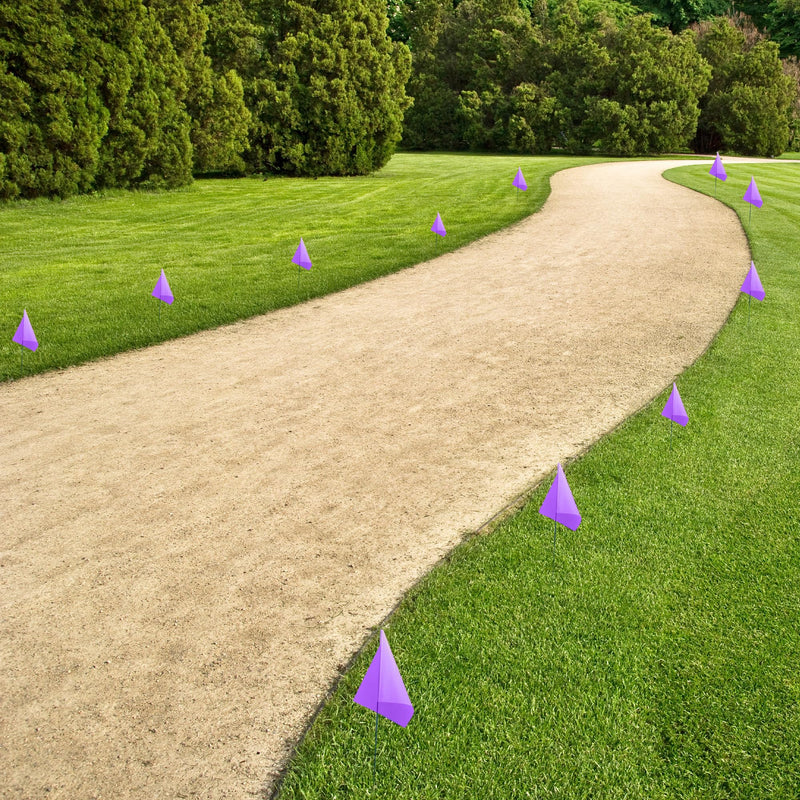 [Australia - AusPower] - Marking 100 Pack Flags Yard Flags 12 x 2.5 x 3.5 Inch Marker Flags for Lawn Yard Flags Landscape Flgs Survey Flags, Sprinkler Flags, Irrigation Flags ?purple) 