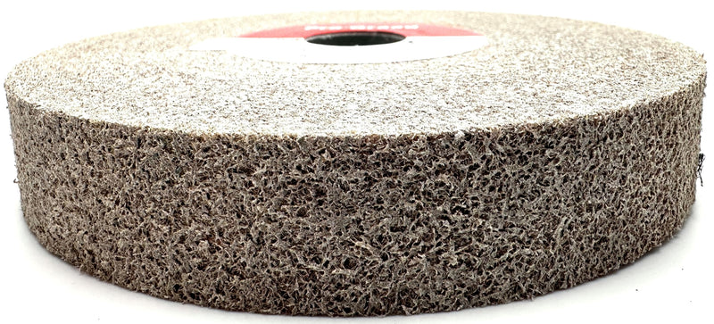 [Australia - AusPower] - EX2 Convolute Deburring Polishing Wheel - 6" x 1" x 1" 8A MED Grit Aluminum Oxide - Extra Durable - Metal Deburring, Finishing and Polishing Wheel - Convolute - (1 Pack) 
