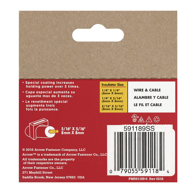 [Australia - AusPower] - Arrow Fastener 591189SS Genuine T59 Stainless 5/16-Inch by 5/16-Inch Staples, Clear, 300-Pack 