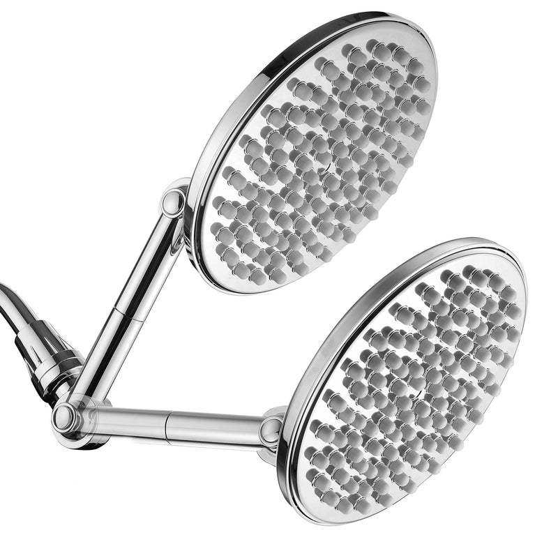 HotelSpa MOBILIS(TM) 4-way Adjustable High-Pressure 9" Rainfall Showerhead with 109 Self-Clean Jets Chrome