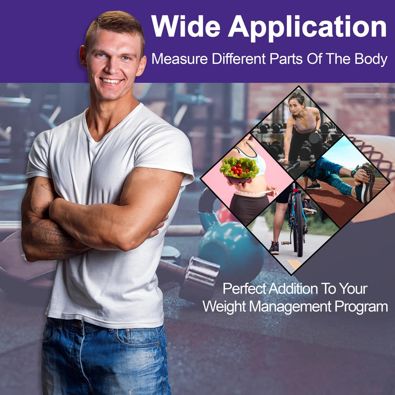 [Australia - AusPower] - MyoTape Body Measure Tape - Arms Chest Thigh or Waist Measuring Tape for Personal Trainer or Home Fitness Goals 