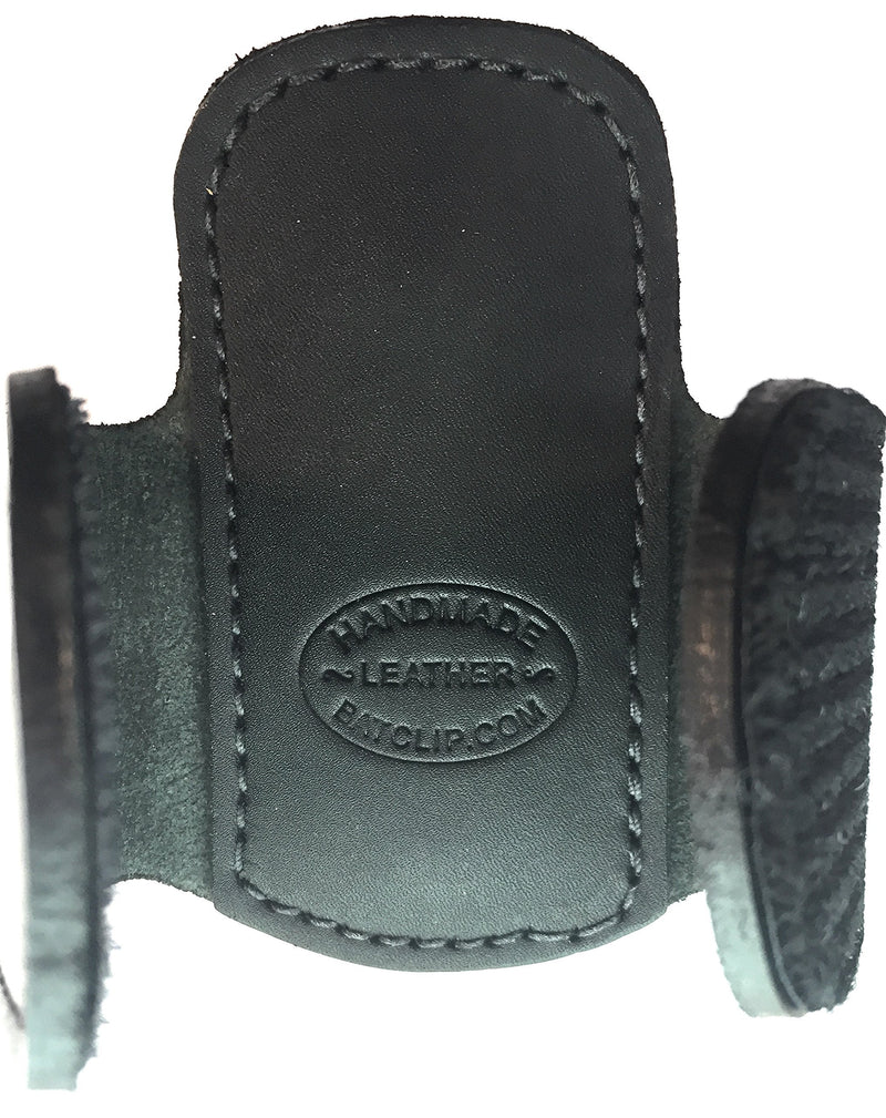 [Australia - AusPower] - The BATCLIP (black) - Premium leather handmade clip-on stethoscope hip holder; no more neck carrying, loss, or misplacement. Proudly carry your high-end stethoscope with taste and style. Black 